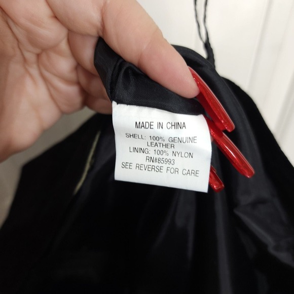 Vintage Rem Garson Pencil Skirt Womens 8 Black Suede Lined Back Slit Zip - Picture 8 of 8